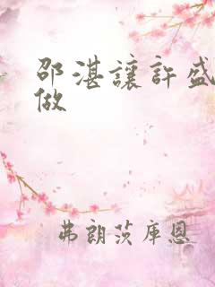 邵湛让许盛自己做