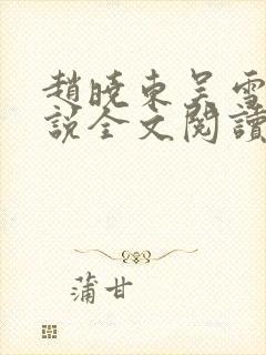 赵晓东吴雪晴小说全文阅读