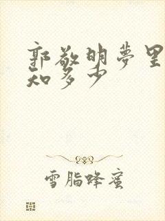 郭敬明梦里花落知多少