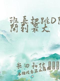 班长把跳D开关开到最大