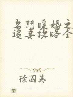 名门暖婚之权爷追妻攻略全文免费阅读