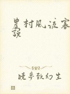 农村风流寡妇小说