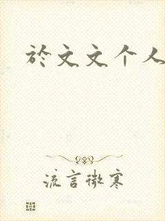 于文文个人简历