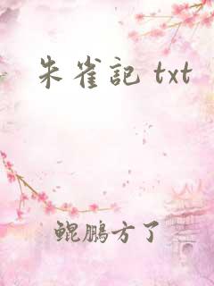 朱雀记 txt