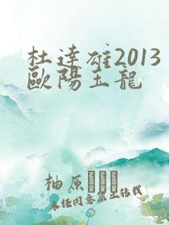 杜达雄2013欧阳玉龙