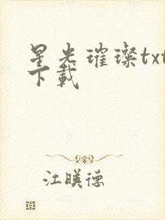 星光璀璨txt下载
