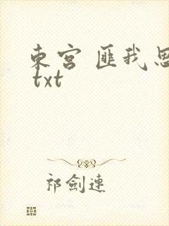 东宫 匪我思存 txt