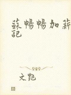 苏畅畅加薪奋斗记