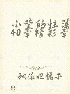 小莹的性荡生活40章精彩章节