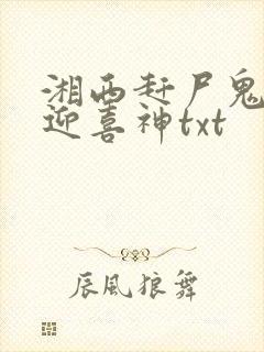湘西赶尸鬼事之迎喜神txt