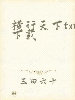 横行天下txt下载