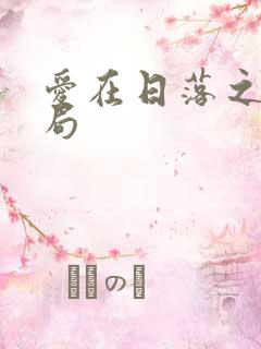 爱在日落之前结局