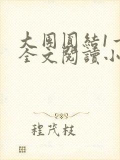 大团圆结1一6全文阅读小说