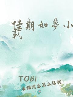 佳期如梦小说下载