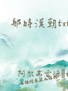 那时汉朝txt