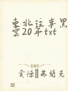 东北往事黑道风云20年txt