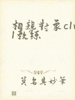 相亲对象c1v1教练