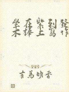 坐在紫到发黑的木棒上写作业