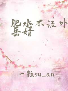 肥水不流外人田岳婿