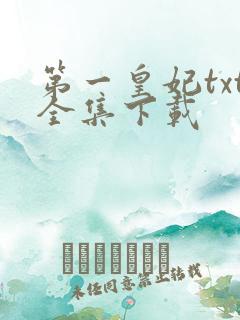 第一皇妃txt全集下载