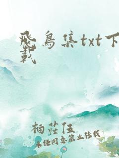 飞鸟集txt下载