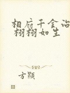 相府千金治病记 栩栩如生