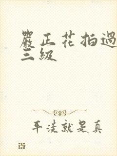 严正花拍过什么三级