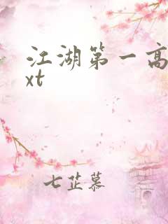 江湖第一高手txt