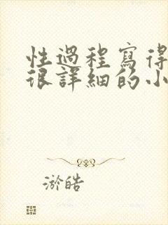 性过程写得很黄很详细的小说