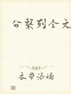 公系列全文阅读