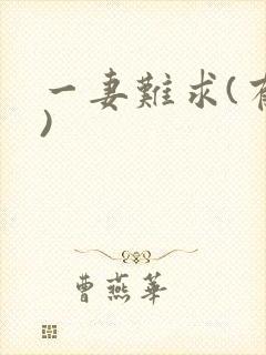 一妻难求(有肉)