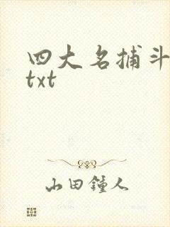 四大名捕斗将军txt