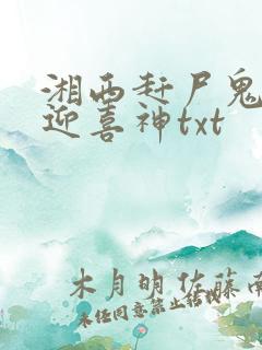 湘西赶尸鬼事之迎喜神txt