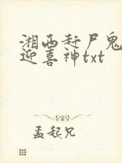 湘西赶尸鬼事之迎喜神txt