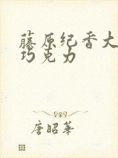 藤原纪香大战黑巧克力