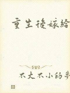 重生后嫁给三叔