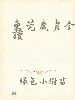 东莞岁月全文阅读