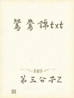 鸳鸯锦txt