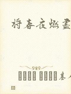 将春夜燃尽
