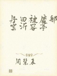 丹田被废那些年云沂容亭