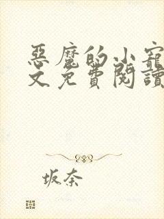 恶魔的小宠儿全文免费阅读