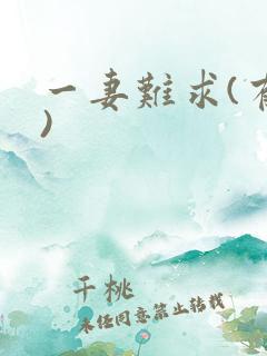 一妻难求(有肉)