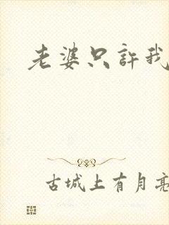 老婆只许我宠你