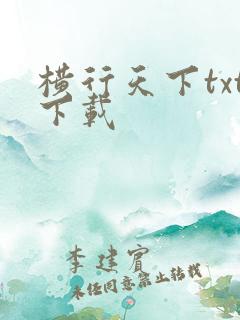 横行天下txt下载