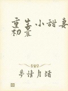 重生小甜妻 慕初晨