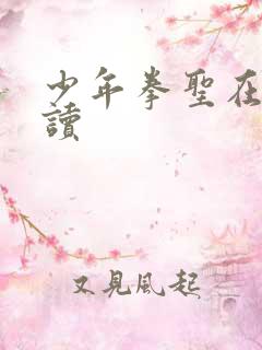 少年拳圣在线阅读