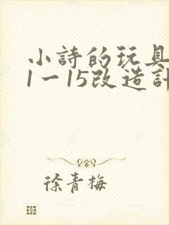 小诗的玩具日记1一15改造计划