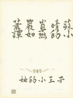 萧严肖晴苏雨溪谭如燕的小说在线阅读