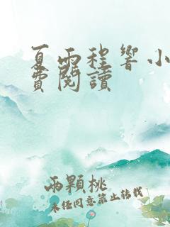 夏雨程响小说免费阅读