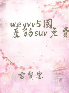 weyvv5国产的suv免费